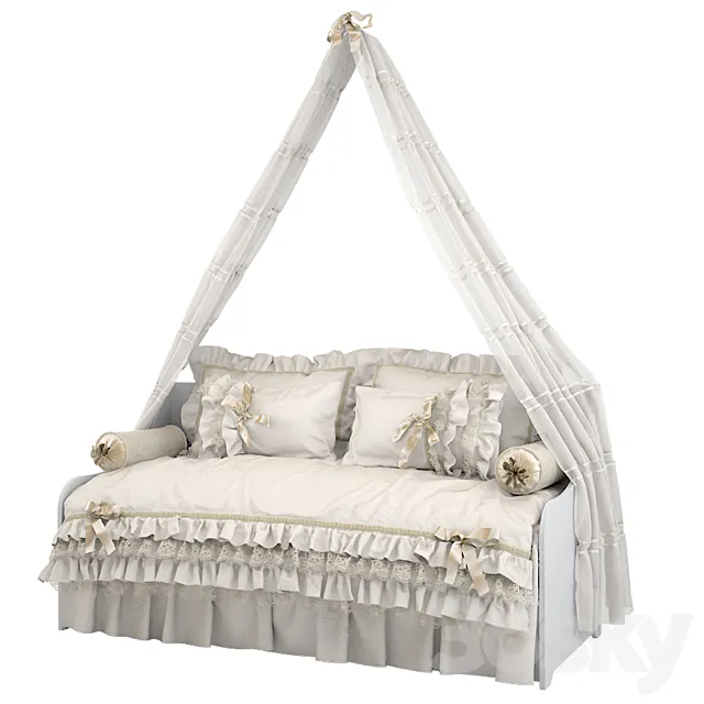 Four Poster Bed 02 3D Model