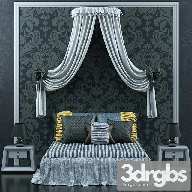 Four-poster bed 2 3D Model Free