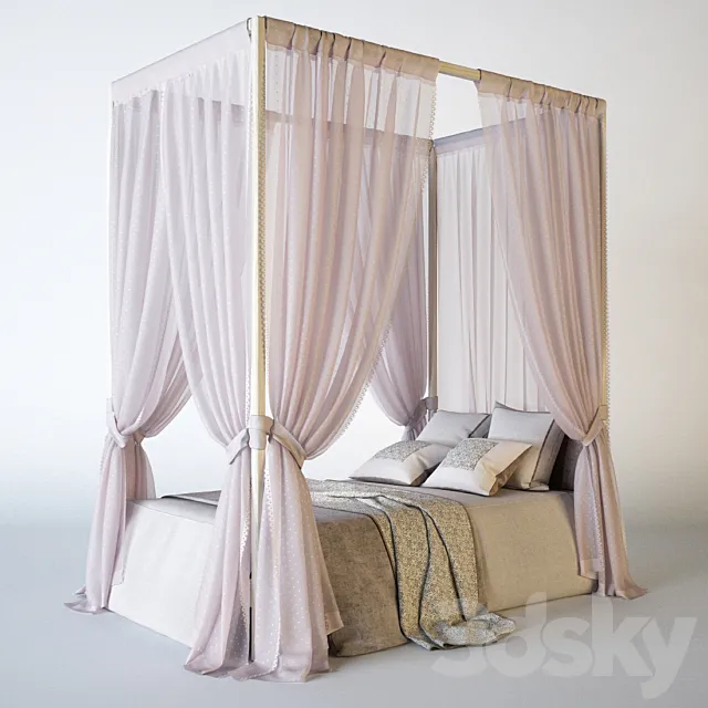 Four-poster bed 3DModel