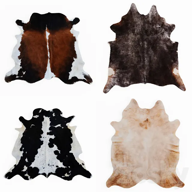 Four rugs from animal skins 04 3DModel