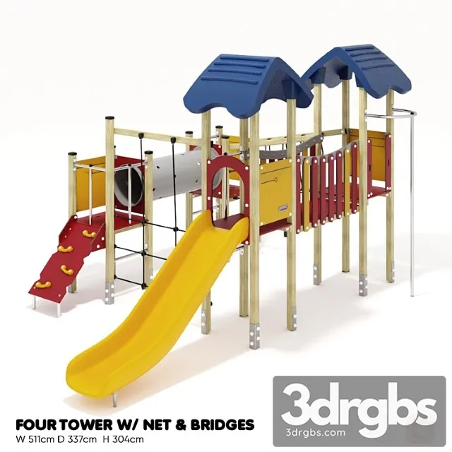 Four Towers Network and Bridges Company 3D Model Download