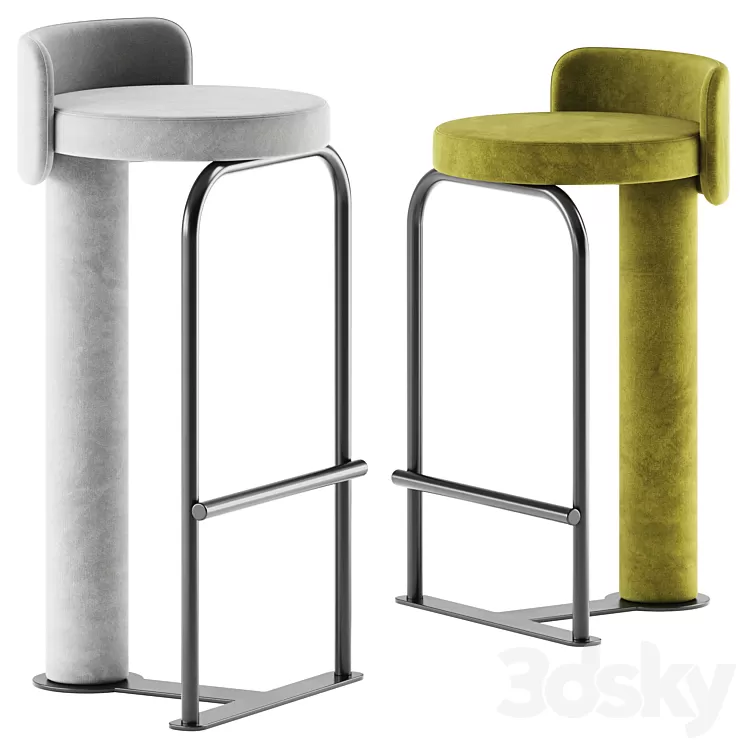 Fox Counter Bar stool by Woo furniture / Bar stool 3D Model