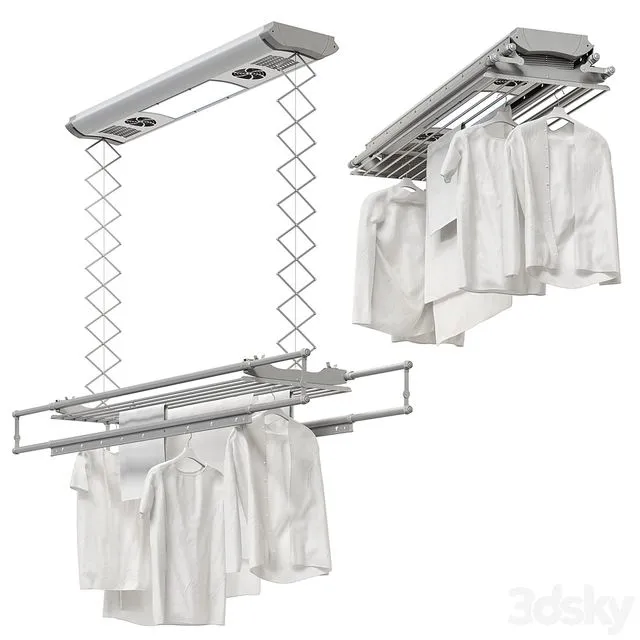 Foxydry Air ceiling drying rack 3D Model