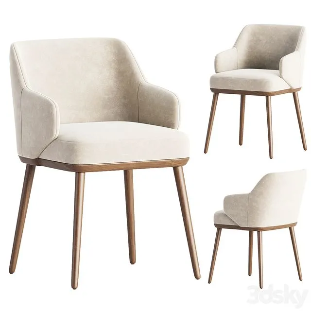 Foyer chair by Calligaris 3D Model