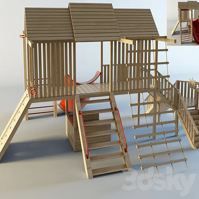 Fragment of a playground 3D Model