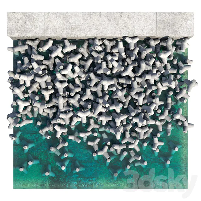 Fragment of the coast protection structure Free Download