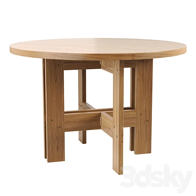 Frama - Farmhouse Table Round 120 3D Model