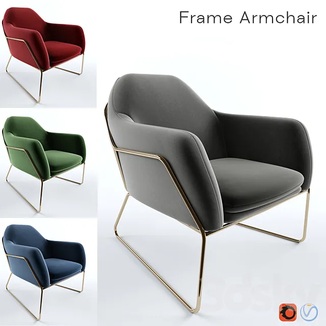 Frame Armchair 3D Model
