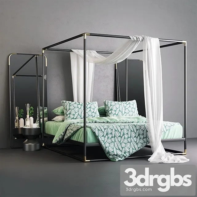 Frame Canopy Bed 3D Model Free