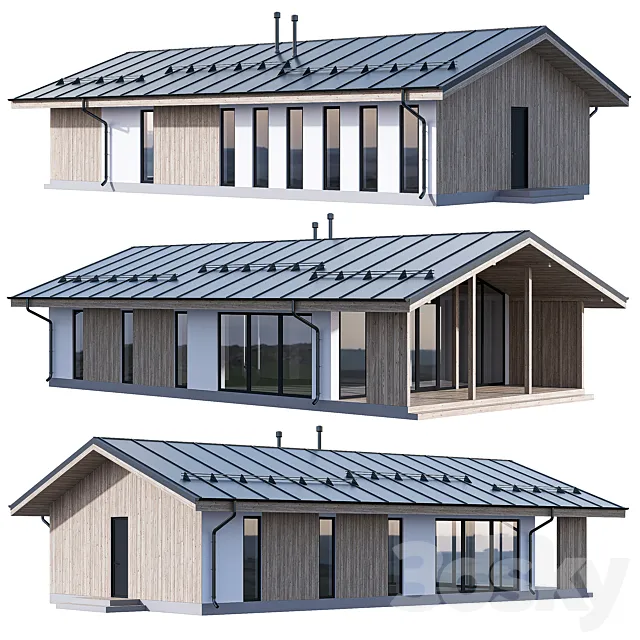 Frame modular house 120 m2 with PREFAB frame technology Free Download