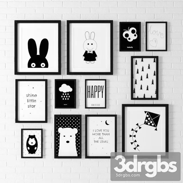 Frame Set 3 3D Model Free