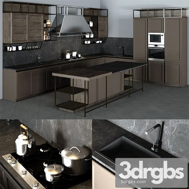 Frame snaidero kitchen furniture 3D Model Free