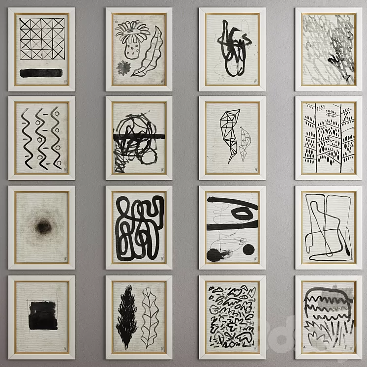 Framed Artwork collection 5 3D Model