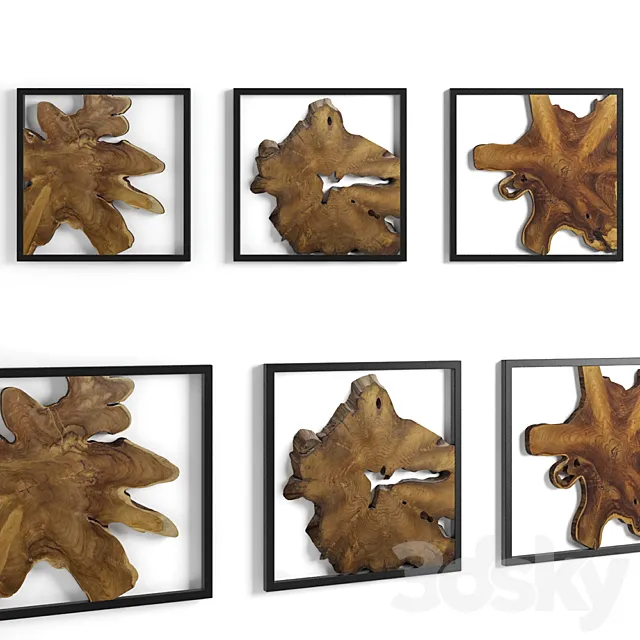 framed teak 3D Model
