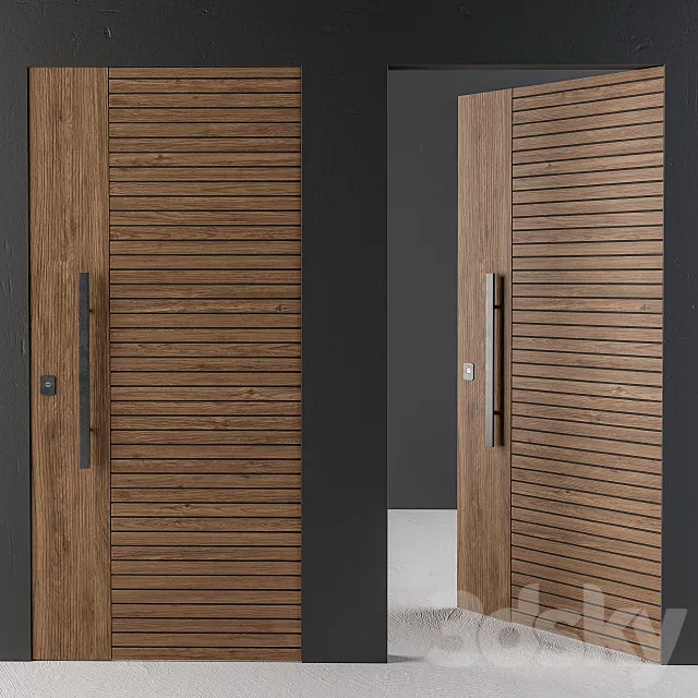 Frameless Door-2Type Minimal 3D Model