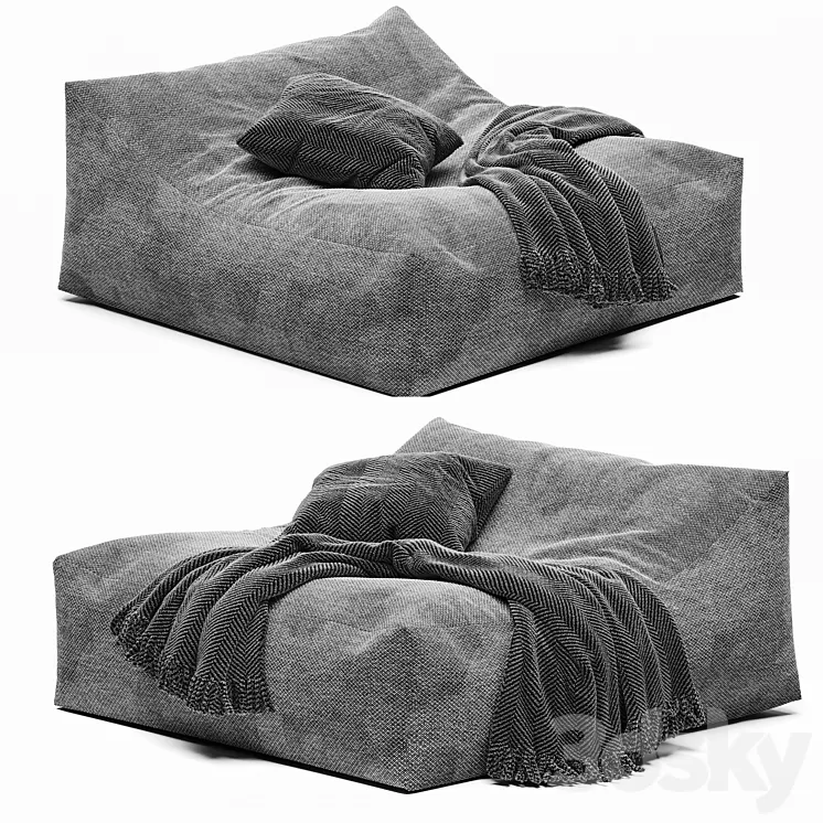 Frameless recliner chair 3D Model