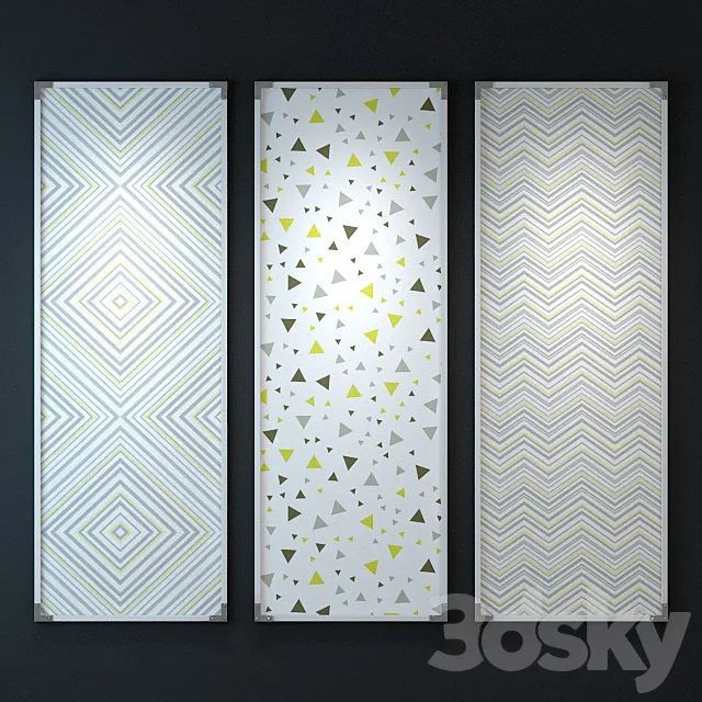 Frames with seamless textures 3D Model