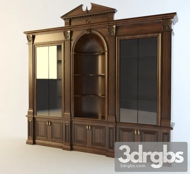 Franchesco Molon Cabinet Showcase 3D Model Free