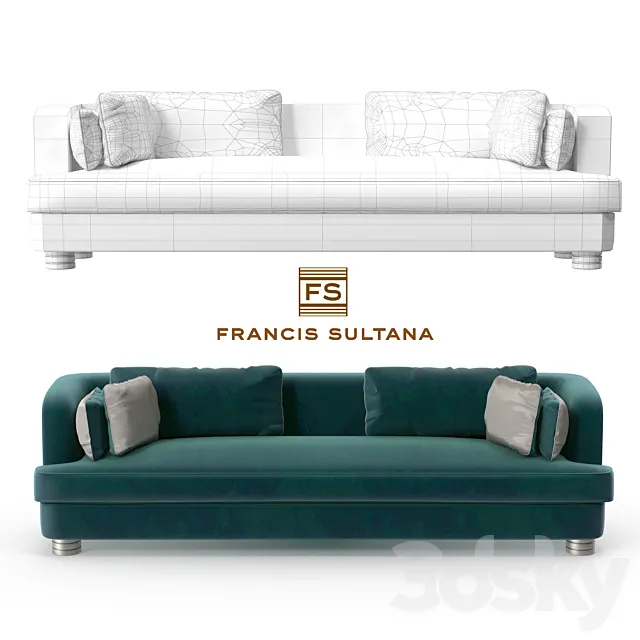 francis sultana petit salon sofa 3D Model
