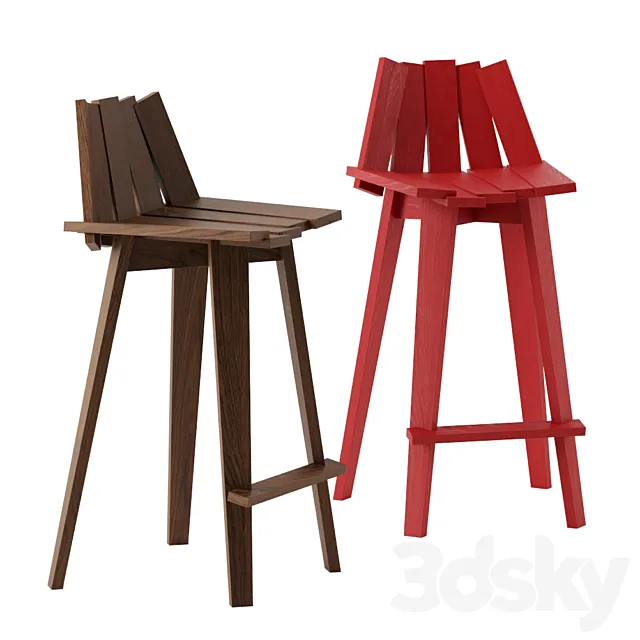 Frank bar stool by Mogg 3DModel