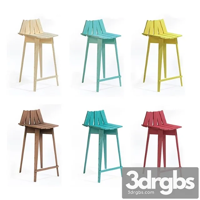 Frank by mogg bar stool 2 3D Model Download
