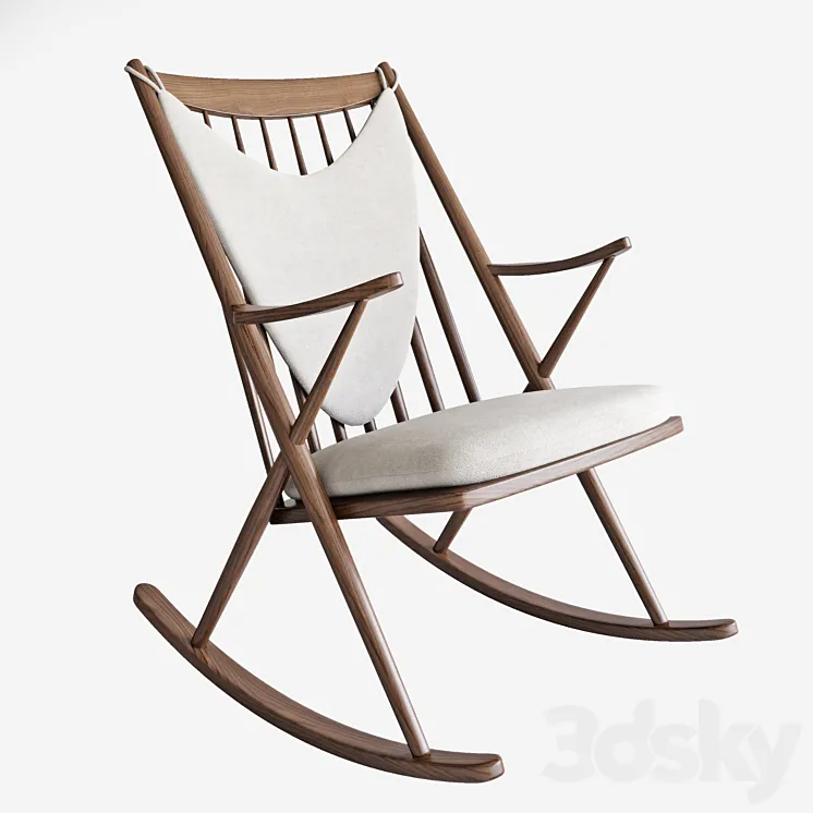 Frank Reenskaug Bramin Rocking Chair. 3D Model Free