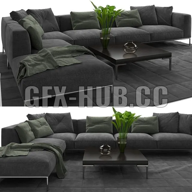 FRANK SOFA by B & B Italia 3D Model
