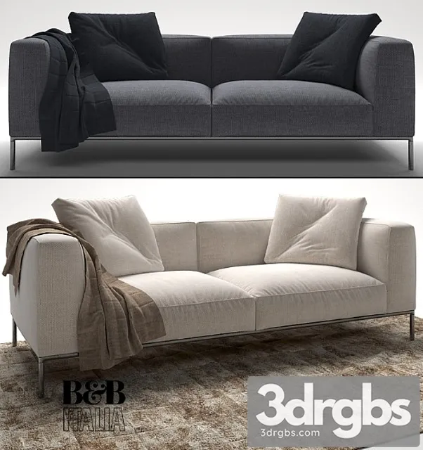 Frank Sofa By B B Italia 3D Model Free