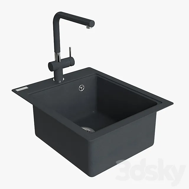 Franke Maris Sink MRG 610 42 Fragranite Onyx 3D Model