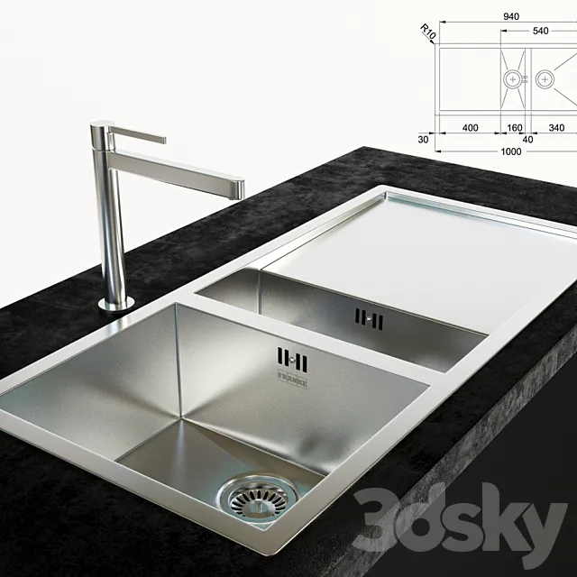 franke sink and faucet 3DModel