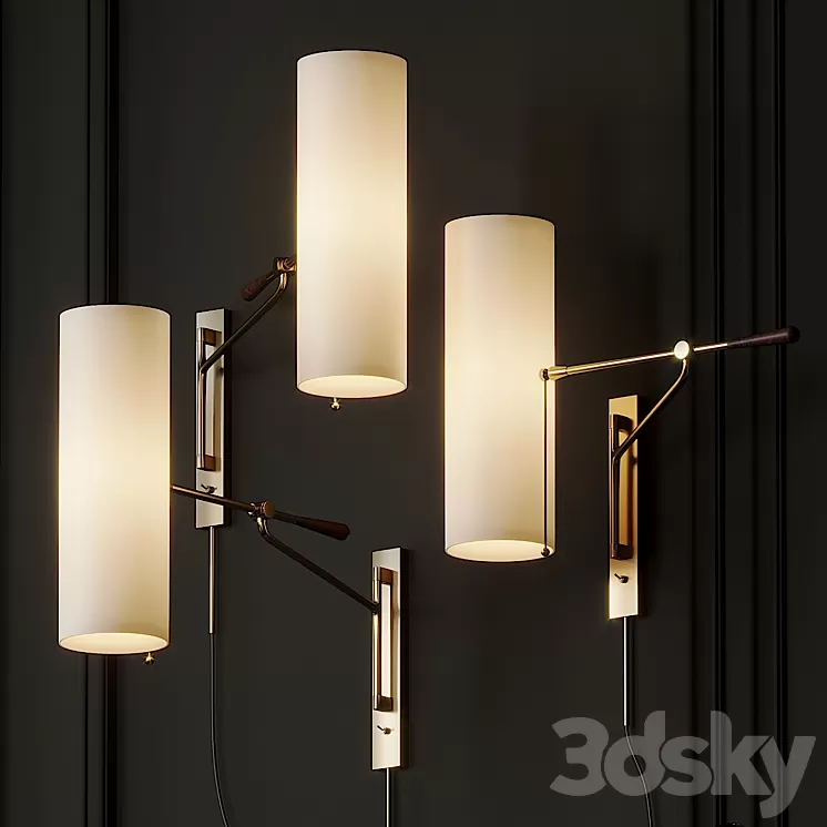 Frankfort Articulating Wall Light by AERIN 3D Model