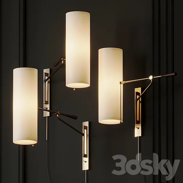 Frankfort Articulating Wall Light by AERIN 3DModel
