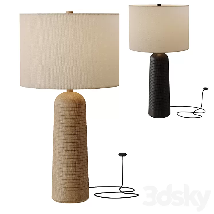 Frankfort Wood Table Lamp 3D Model