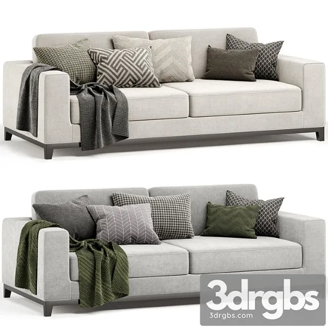 Frankfurt 3 Seat Sofa 2 3D Model Free
