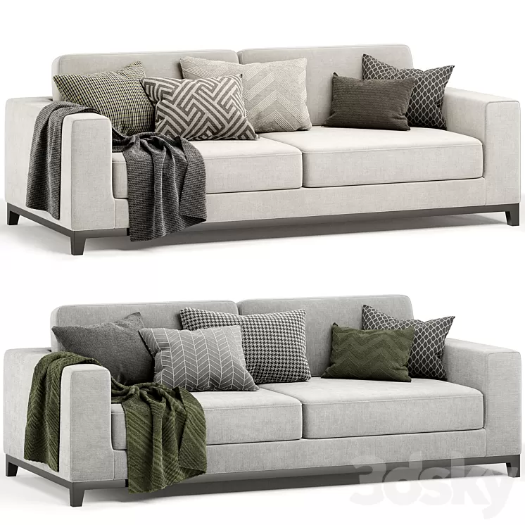 Frankfurt 3 seat sofa 3D Model