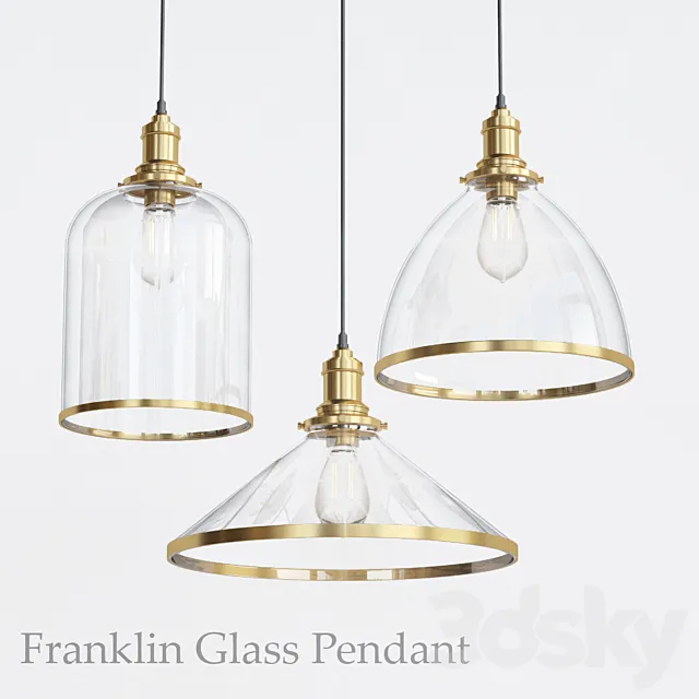 Franklin glass pendant 3D Model