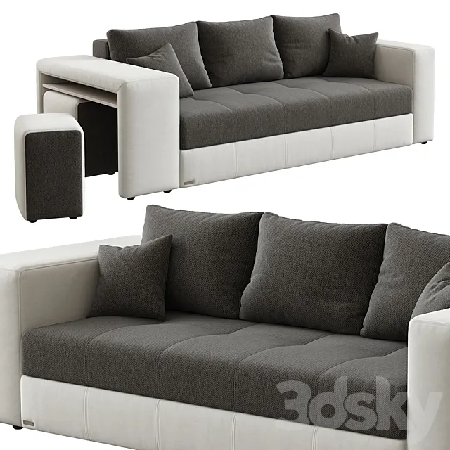 Frankof _ Marsel (Three-seat sofa) 3D Model