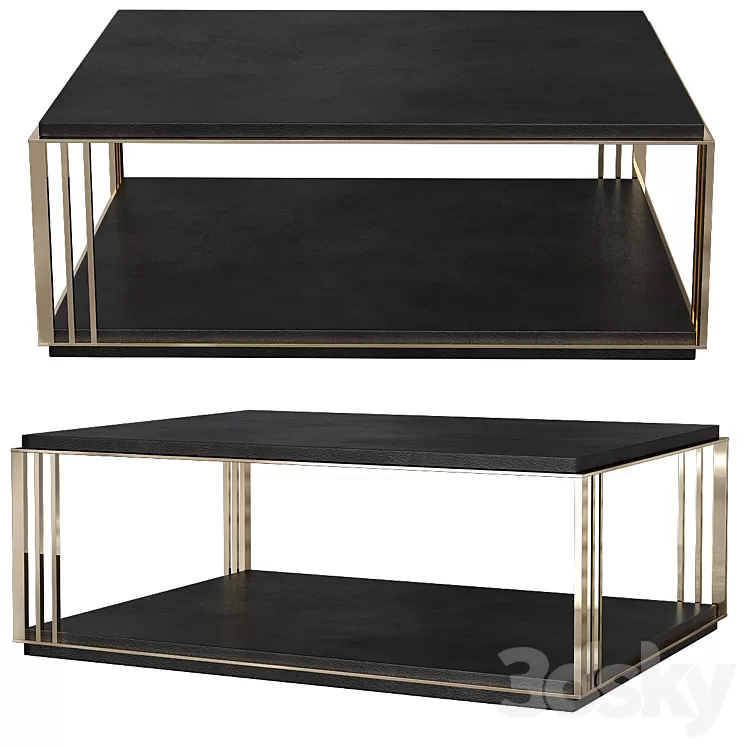 Fraser Coffee Table Gold by Bonham № 007 3D Model