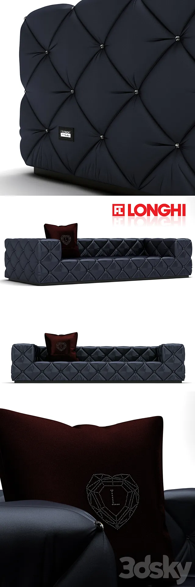 Fratelli Longhi - Must Sofa 3D Model