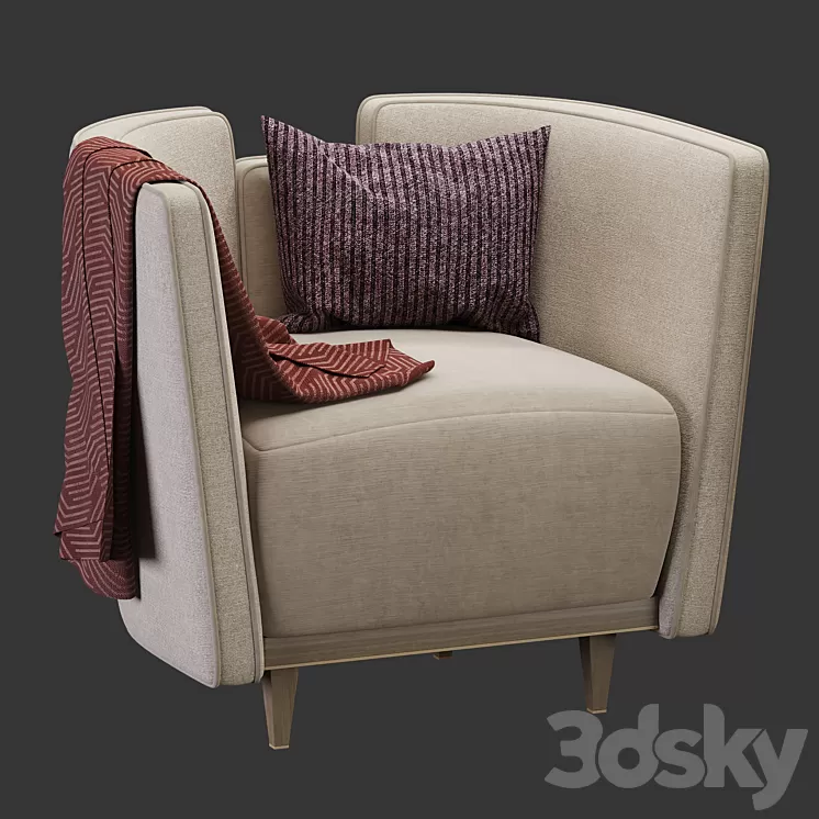 Frato armchair Gstaad 3D Model Free