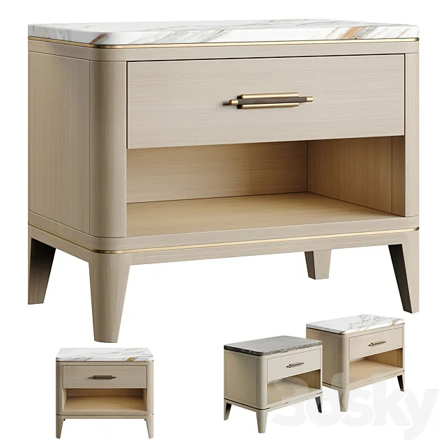 Frato CLICQUOT Bedside Table 3D Model