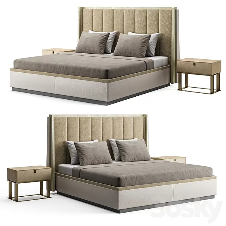 Frato Coen Bed Brisbane Bedside Table 3D Model