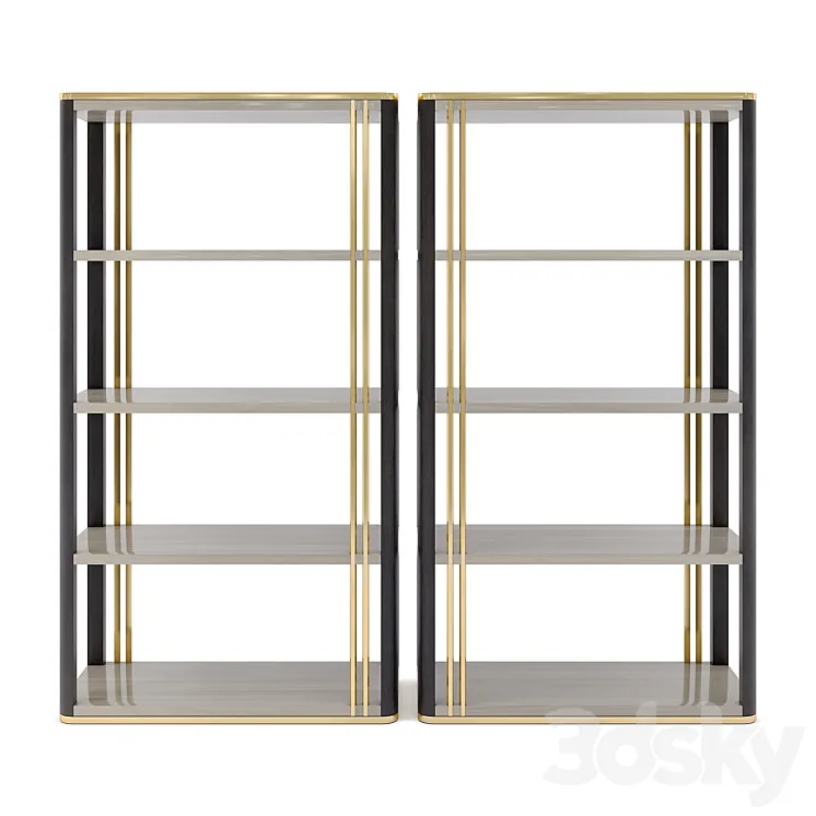 Frato Lugano Shelving Unit 3D Model Free