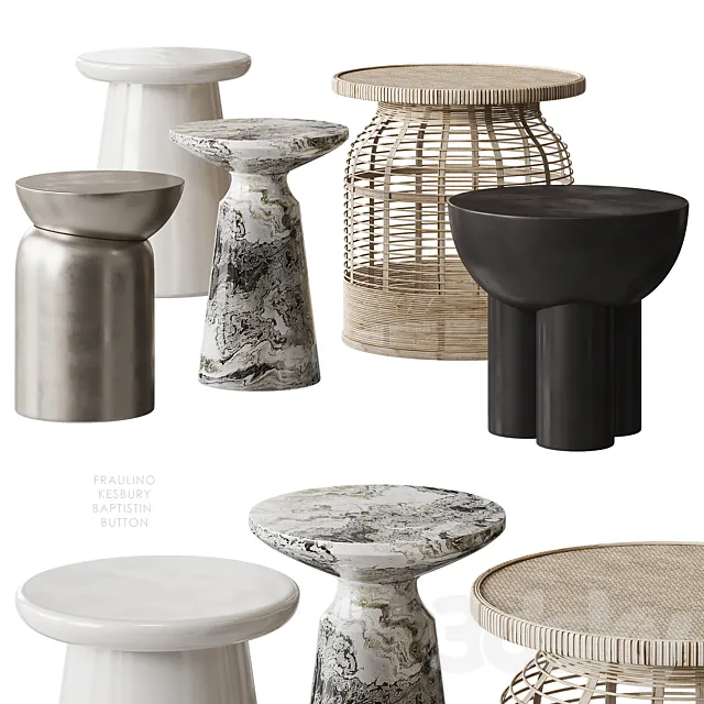 Fraulino Kesbury Baptistin table La Redoute 3D Model