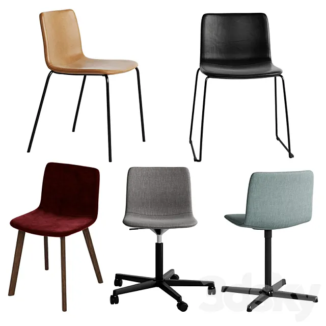 Fredericia Pato Chair set 3D Model