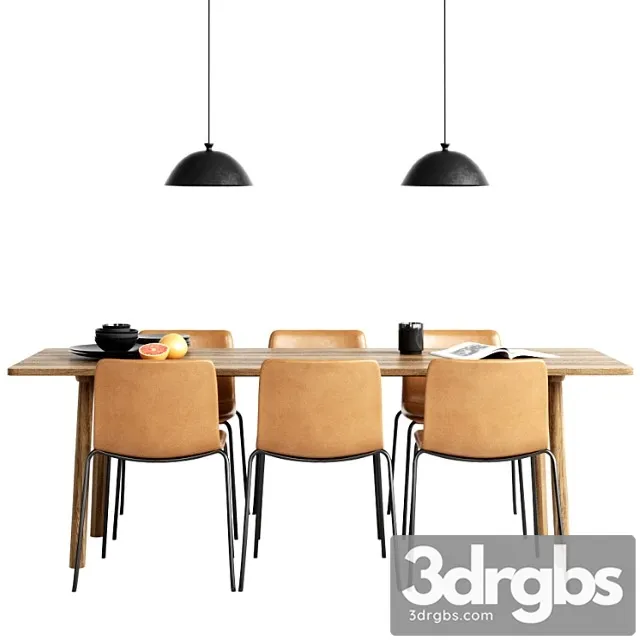 Fredericia pato chair & table taro 2 3D Model Free