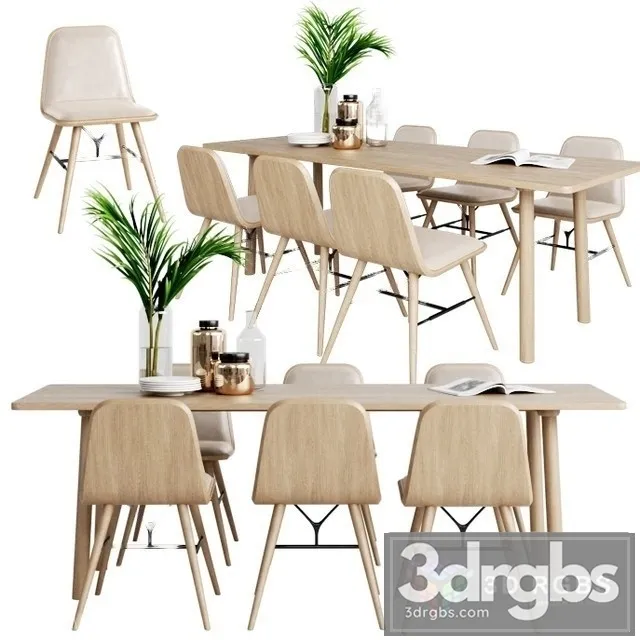 Fredericia Spine Chair Table Taro 3D Model Free