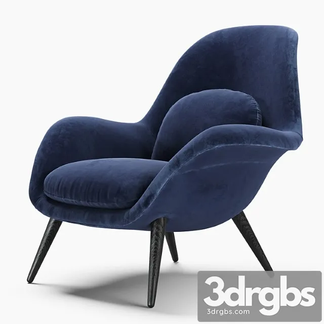 Fredericia Swoon Chair 3D Model Free