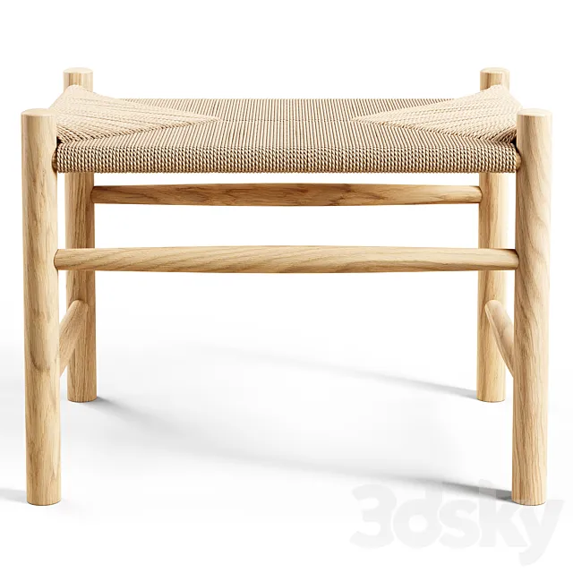 Fredericia - Wegner J16 Stool 3D Model
