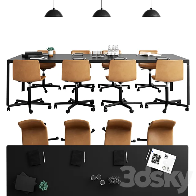 Fredericia_Pato_Chair _ & _ Mesa_Table 3D Model